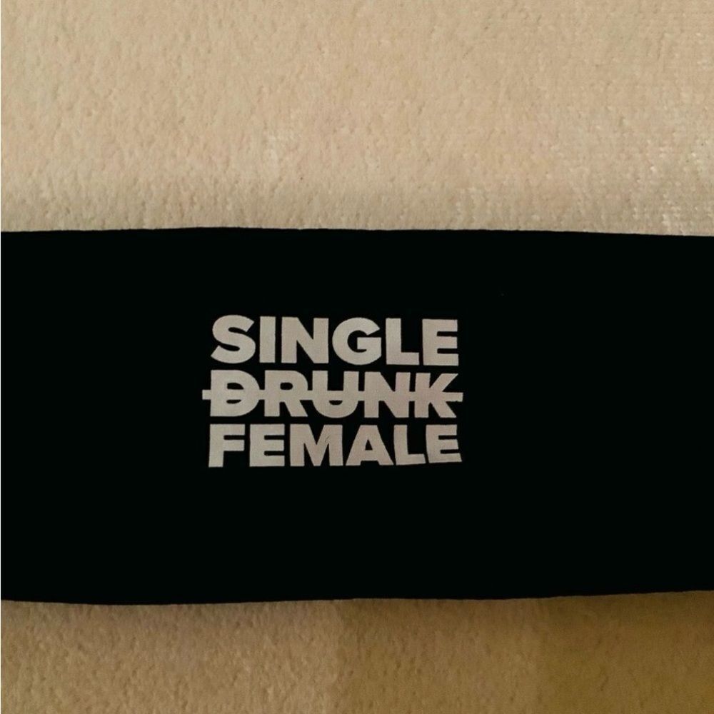 SINGLE DRUNK FEMALE HEADBAND BLACK NEW